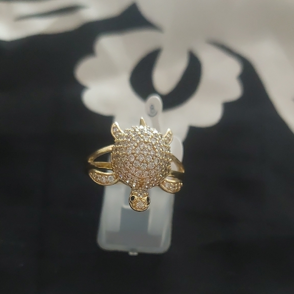 Tremendous Turtle 18kt gold plated Ring - Picture 3 of 7
